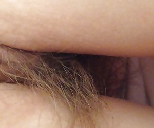 more of her long hairs of her butt and pussy.