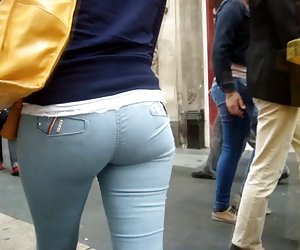 My cum on girl, shooting in public