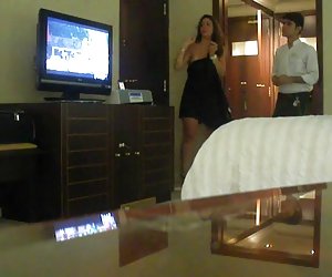 Half naked Arab slut wife teases hotel worker 01