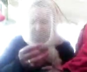 arab hijab woman sucking some cock in car