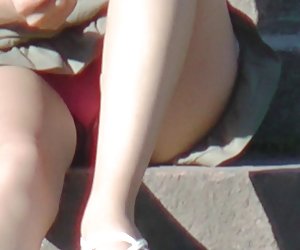Upskirt Teen Panties On Steps