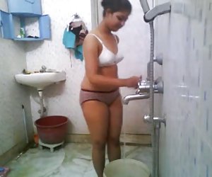Indian College Babe In Hostel Shower