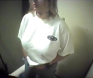 Huge Tits Changing Out of Swimsuit