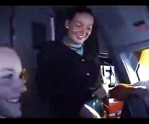 Real Air Stewardess Tease