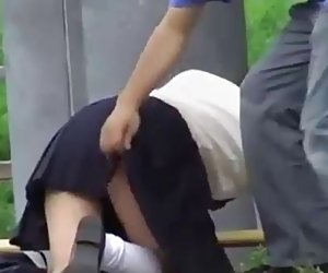 asians stripped and left skirtless in public 1