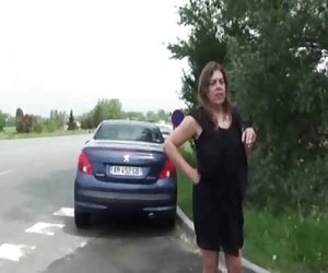 Gangbanging a french mature