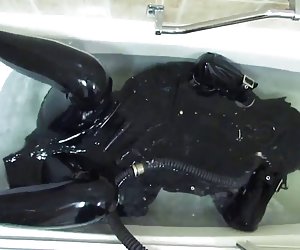 Rubber Girl In The Bath.