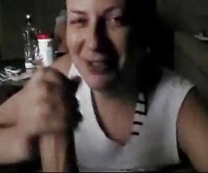 Amateur mother sucks her sons friend