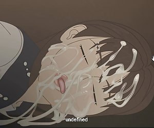 Hentai sex game Huge bukkake on Japanese schoolgirl
