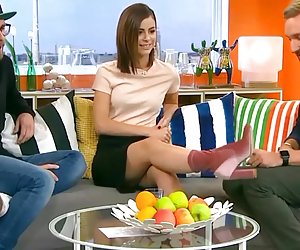 Lena Meyer Landrut Upskirt Black Mini German TV Show Oops