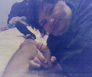 Granny sucks boyfriend cock