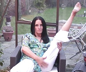 Old British granny gets her pussy all wet