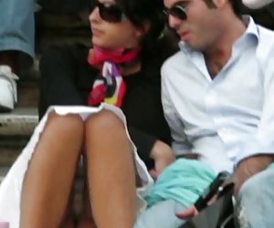 Voyeur 5 babe upskirt at the stairs with boyfriend (MrNo)