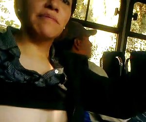 Boobs show in bus