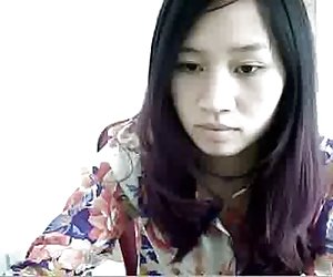 Chinese girl stripping down on webcam