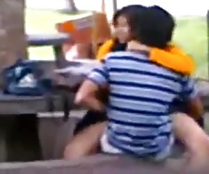 Paki indian public sex on bench