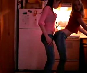 Hot College teen slut caught blowing ends up in threesome