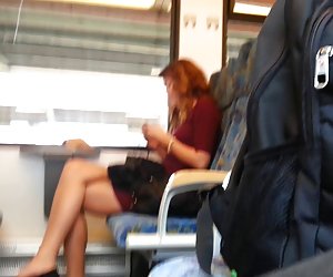 Redhair woman with wonderful legs