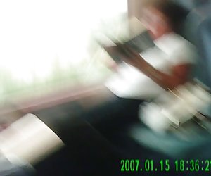 Train Masturbation in front of 2 woman