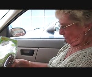 Granny Shirley gets new dildo