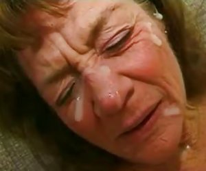 Wrinkly Granny Loves 4 Cocks and Lots of Cum