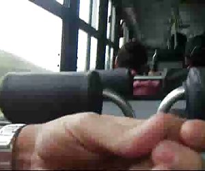 Bus cum, public masturbation 2