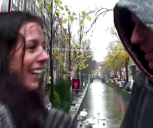 Real skanky whore sucks tourist off