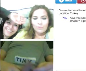2 hot turkish ladies laugh at my size on cam
