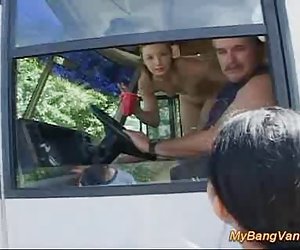 Banged in my van group fucking orgy picked up from the stree