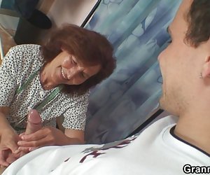 He bangs old seamstress from behind