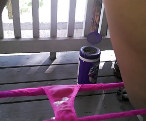 Public creampie dripping into panties