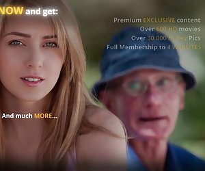 White-haired old man fucks smooth skinned teenie