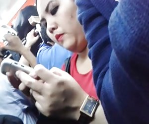 encoxada indonesia chuby girl in train she like my dick