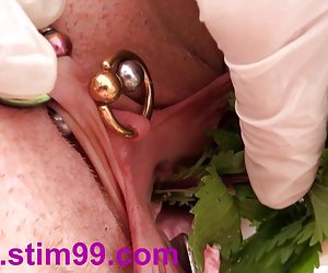 Nettles in Peehole Urethral Insertion Nettles & Fisting Cunt
