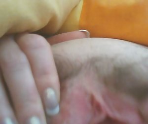 Wife Hairy Pussy Masturbation Orgasm,cum on rubbing  Cunt