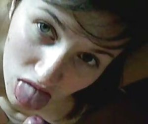 Cumshot on innocent girl
