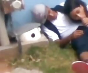 Caught it! Blowjob outside