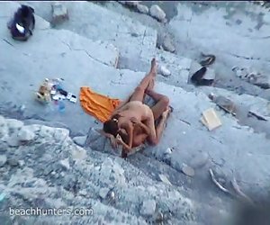 Sex on nude beach spycamed