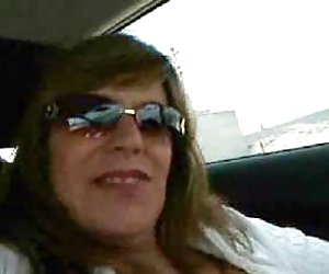 German Wife Flashing Tits In Car 2